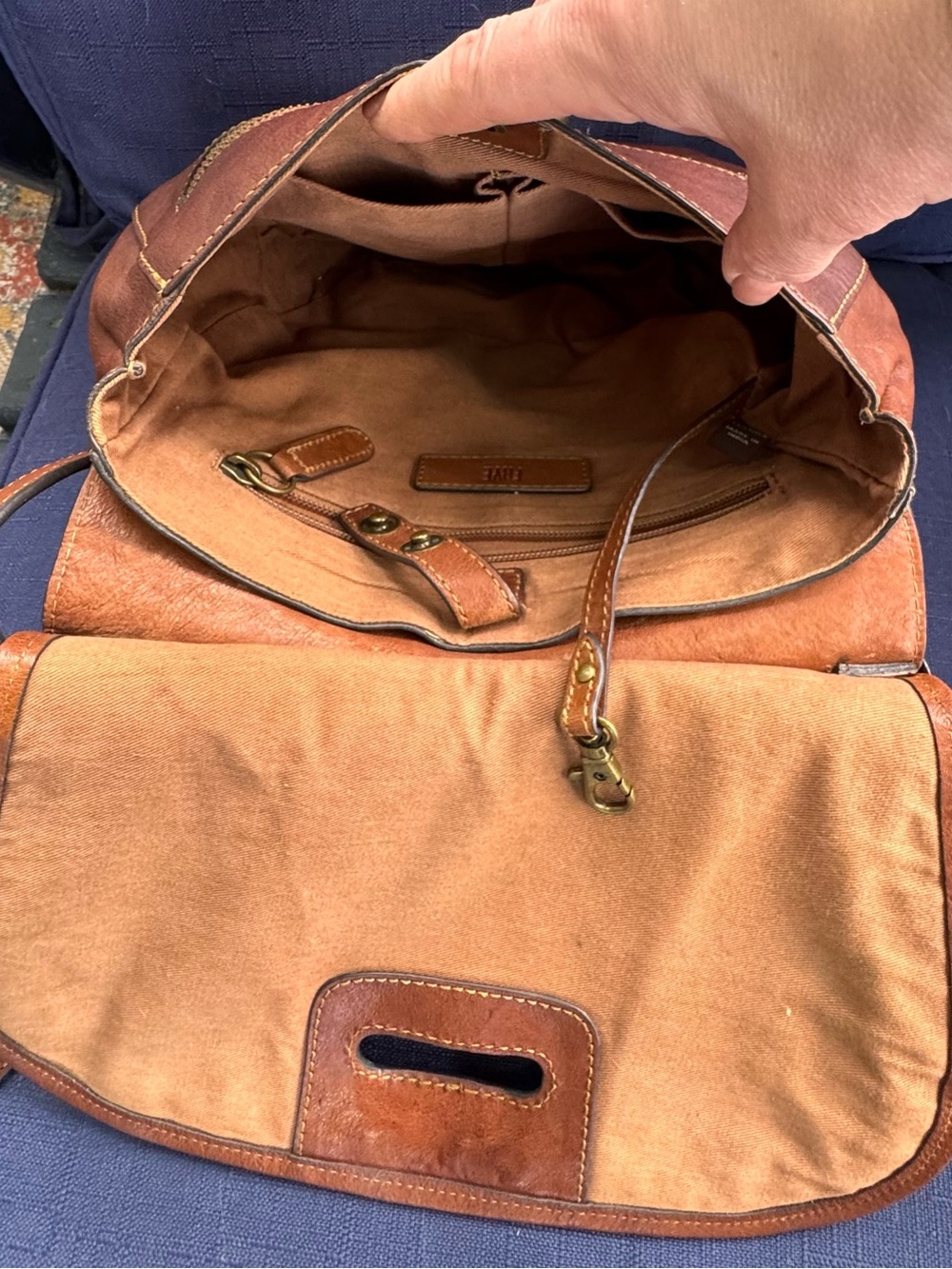 Frye Lucy Crossbody Bag in Cognac - Picture 4 of 7